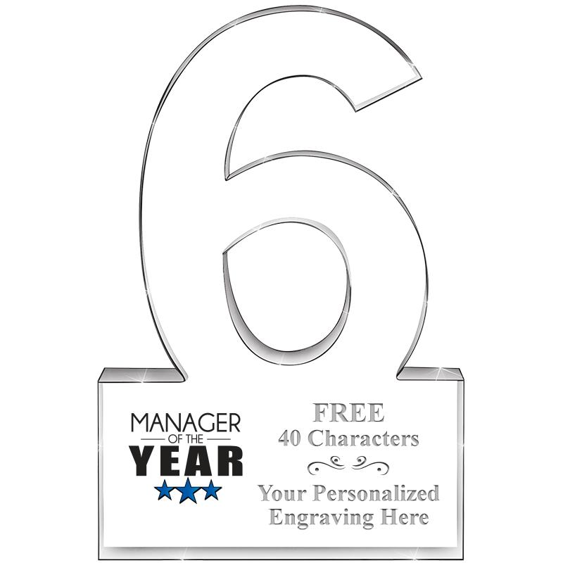 6" 6 YEARS OF SERVICE ACRYLIC