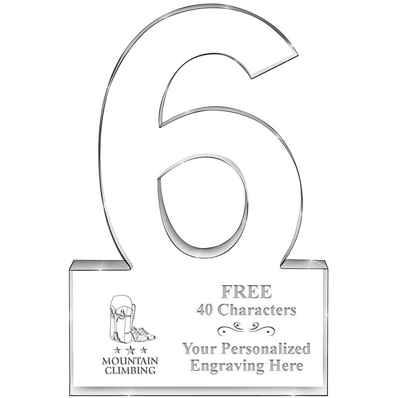 6" 6 YEARS OF SERVICE ACRYLIC