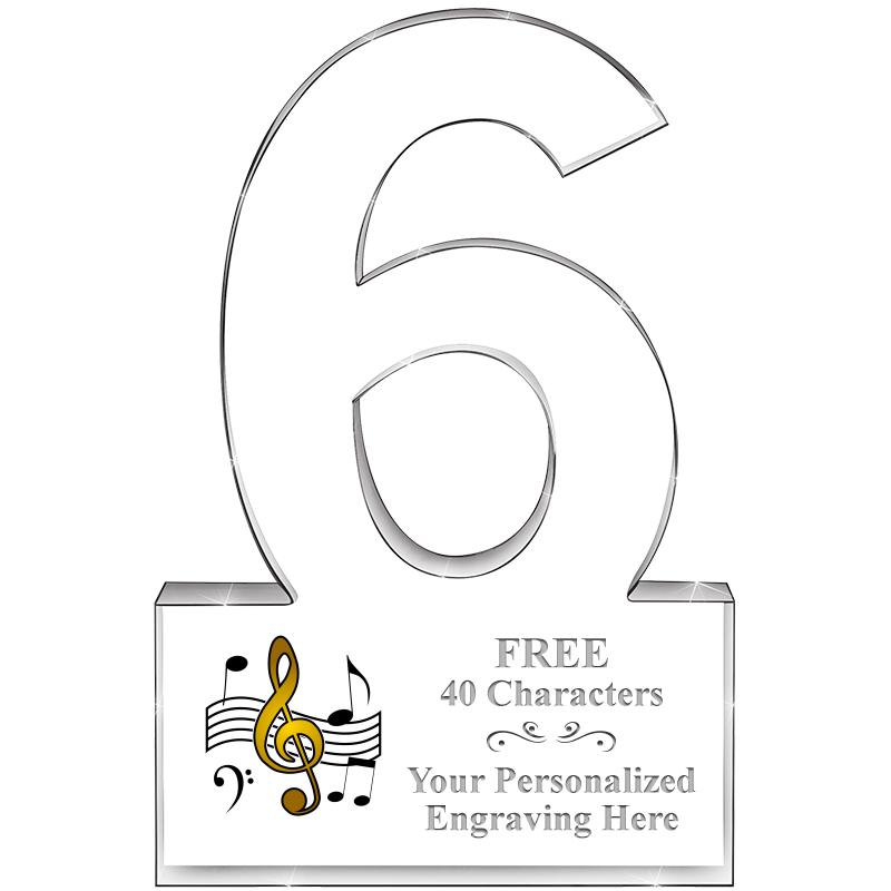 6" 6 YEARS OF SERVICE ACRYLIC