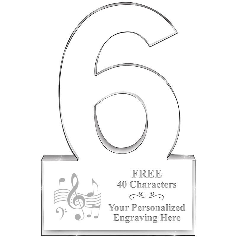 6" 6 YEARS OF SERVICE ACRYLIC