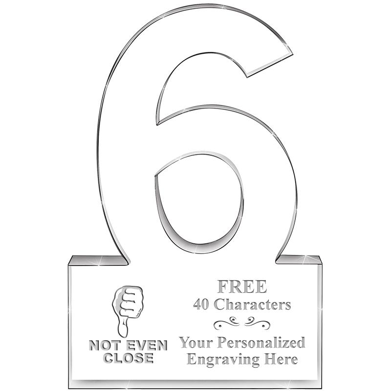 %" 6 YEARS OF SERVICE ACRYLIC