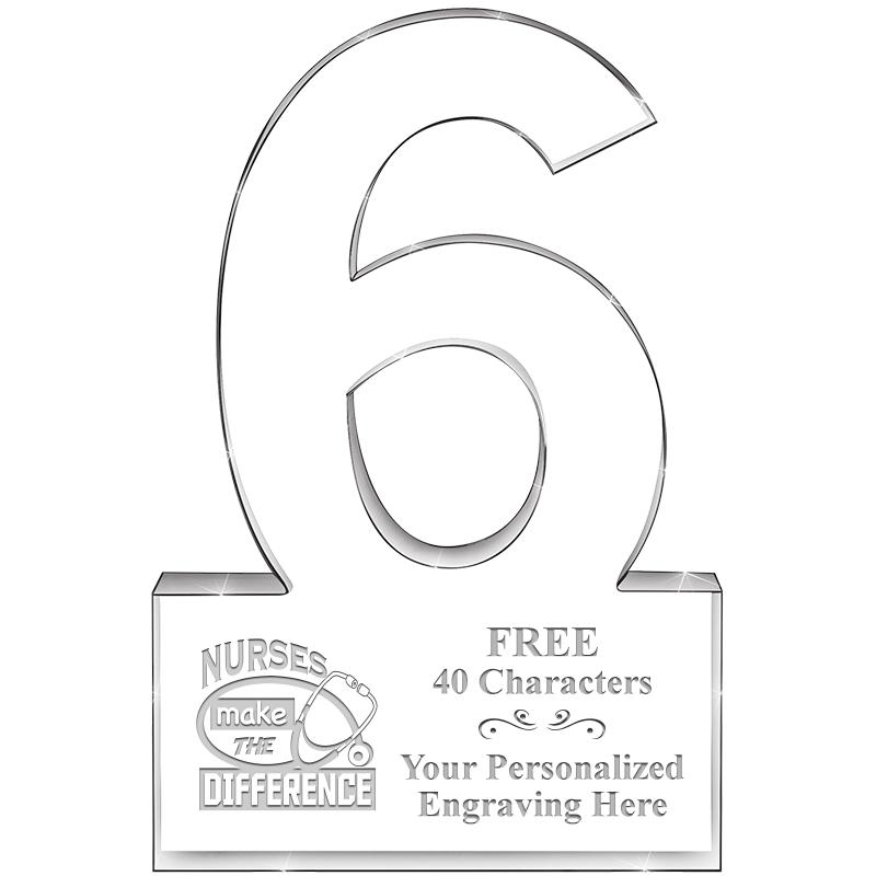 %" 6 YEARS OF SERVICE ACRYLIC