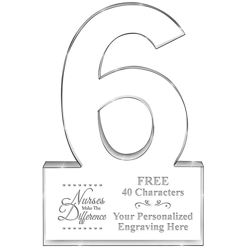6" 6 YEARS OF SERVICE ACRYLIC