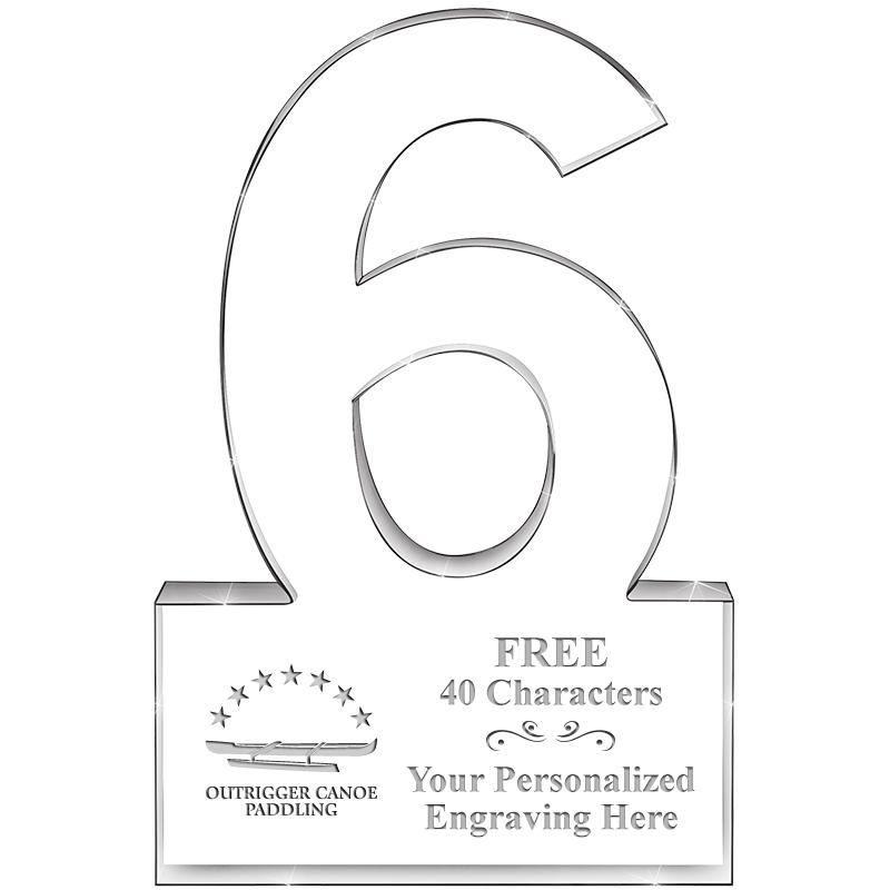 %" 6 YEARS OF SERVICE ACRYLIC