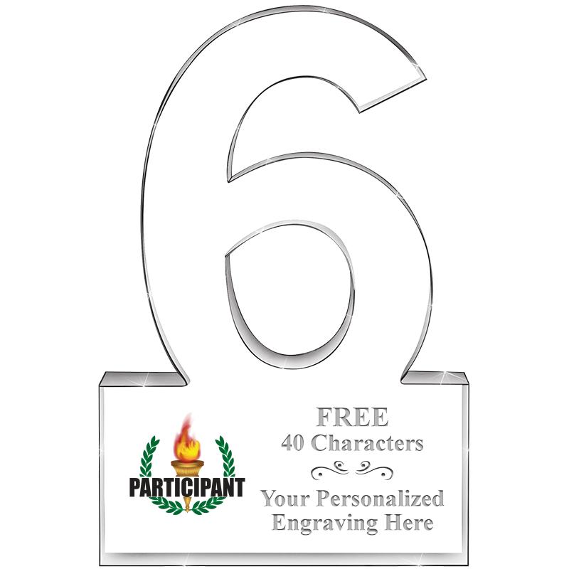 %" 6 YEARS OF SERVICE ACRYLIC