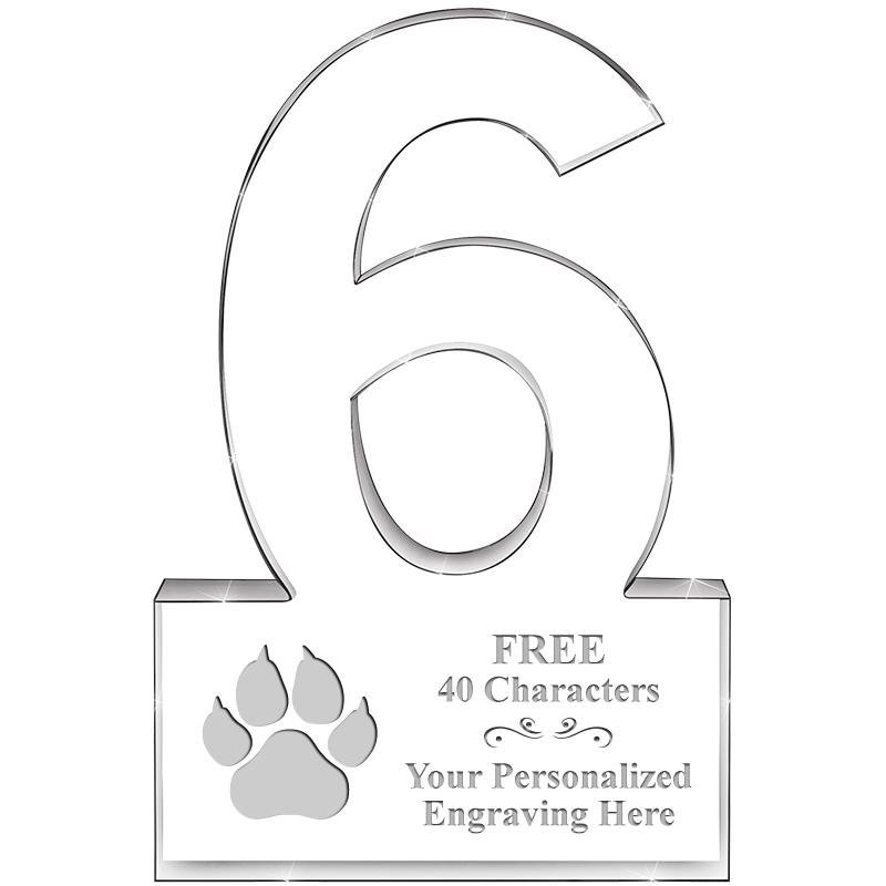 %" 6 YEARS OF SERVICE ACRYLIC