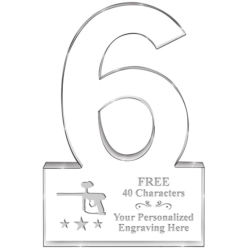 %" 6 YEARS OF SERVICE ACRYLIC