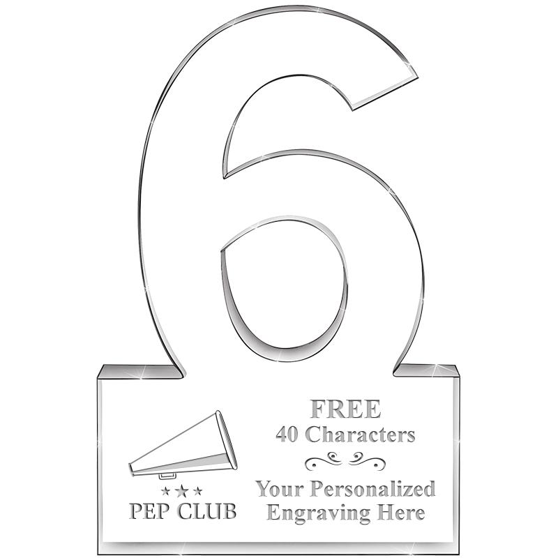 %" 6 YEARS OF SERVICE ACRYLIC