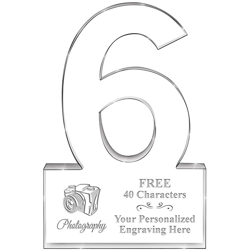 %" 6 YEARS OF SERVICE ACRYLIC