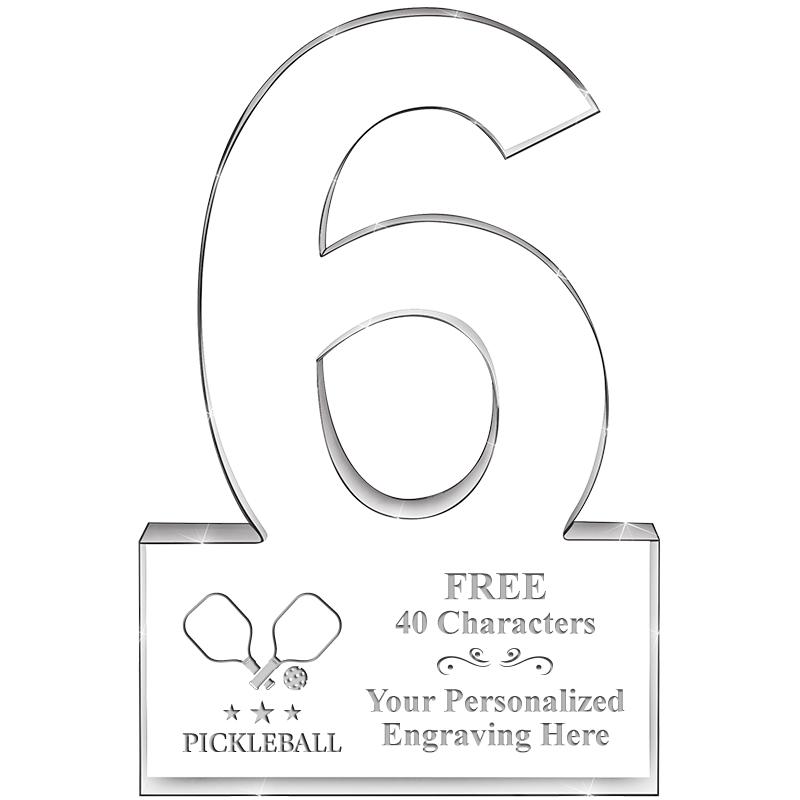 6" 6 YEARS OF SERVICE ACRYLIC