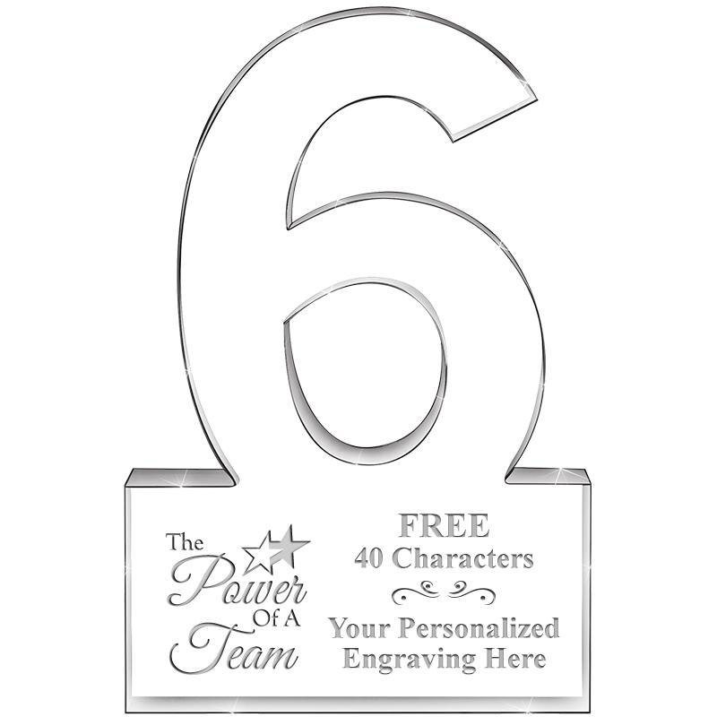 %" 6 YEARS OF SERVICE ACRYLIC