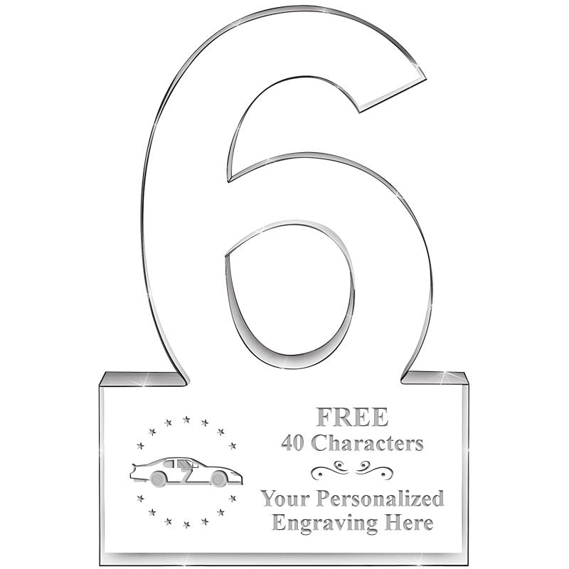 %" 6 YEARS OF SERVICE ACRYLIC