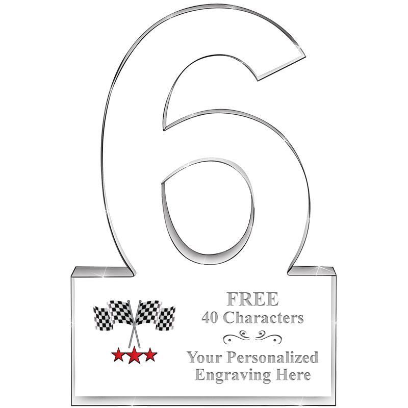 6" 6 YEARS OF SERVICE ACRYLIC