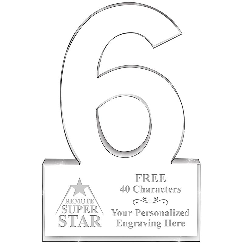 6" 6 YEARS OF SERVICE ACRYLIC