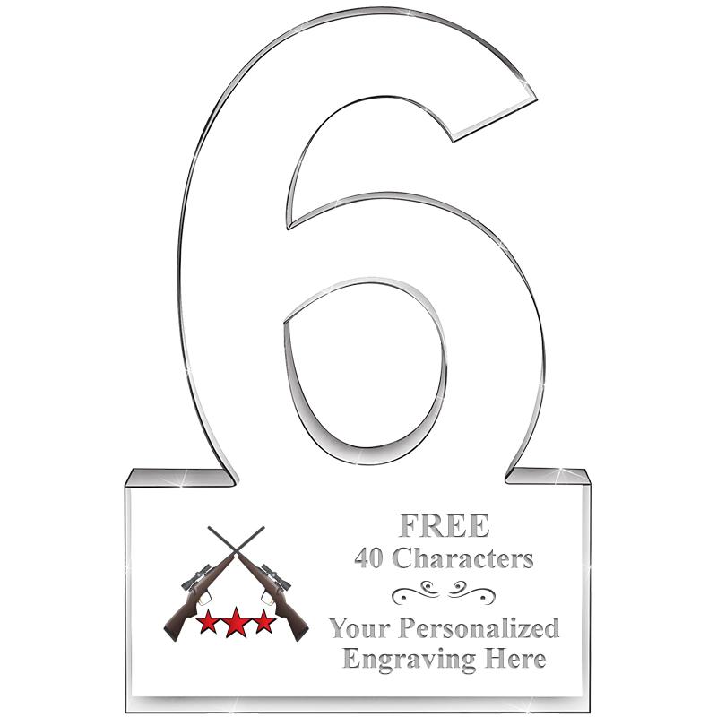 %" 6 YEARS OF SERVICE ACRYLIC