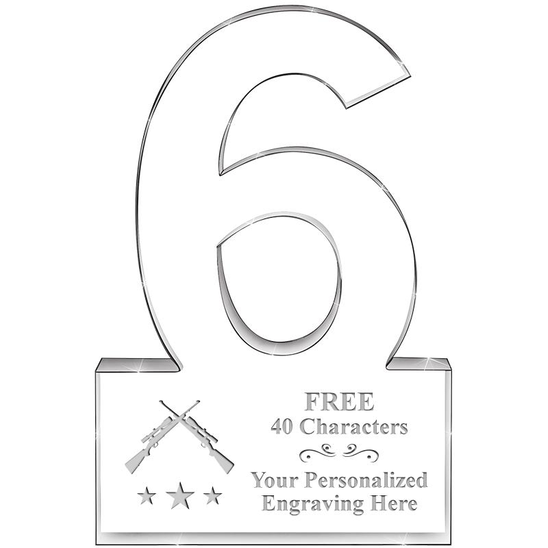 %" 6 YEARS OF SERVICE ACRYLIC