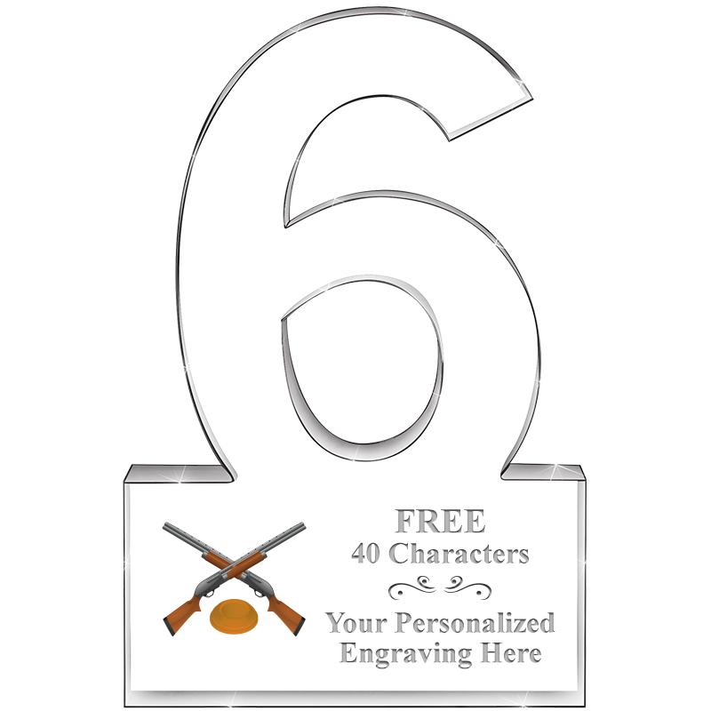 6" 6 YEARS OF SERVICE ACRYLIC