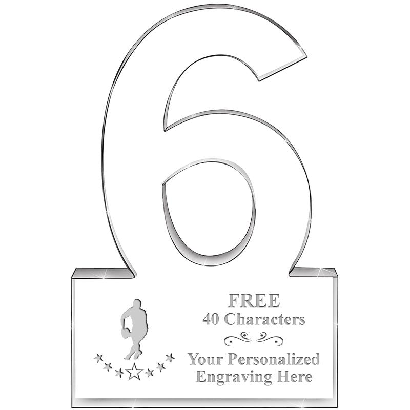 6" 6 YEARS OF SERVICE ACRYLIC