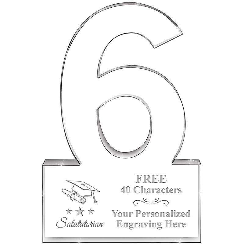 6" 6 YEARS OF SERVICE ACRYLIC