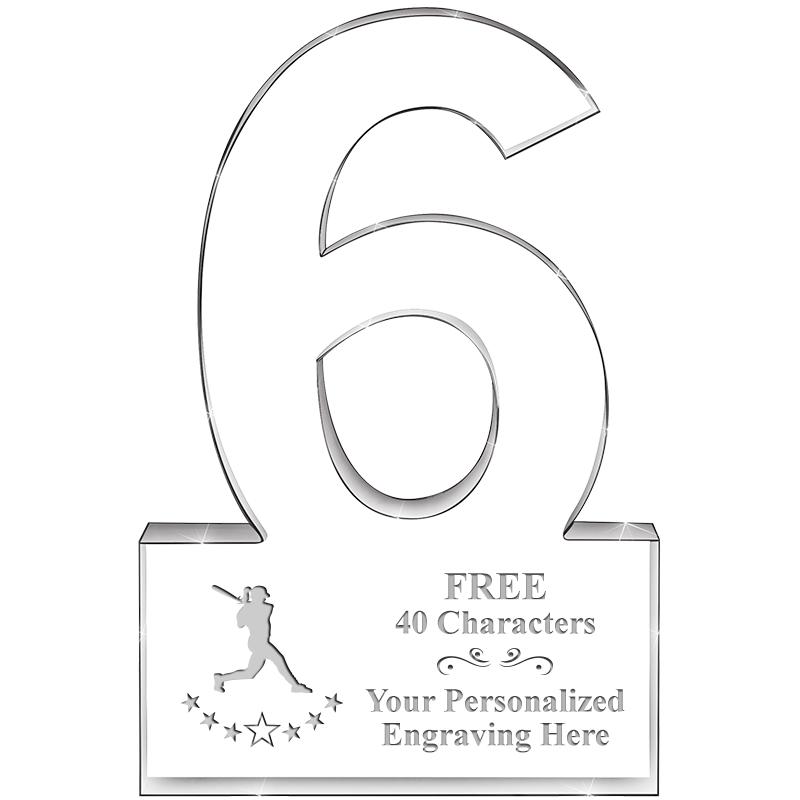 6" 6 YEARS OF SERVICE ACRYLIC