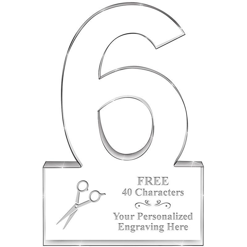 %" 6 YEARS OF SERVICE ACRYLIC