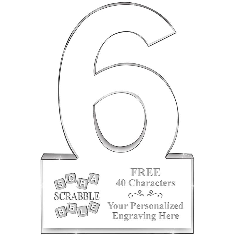 %" 6 YEARS OF SERVICE ACRYLIC