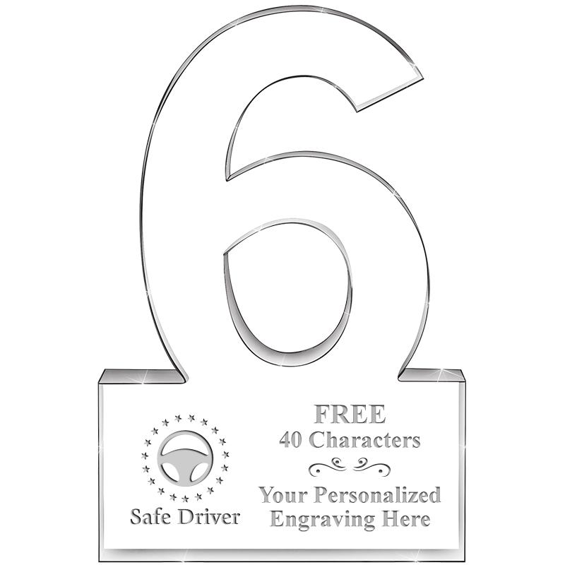 %" 6 YEARS OF SERVICE ACRYLIC