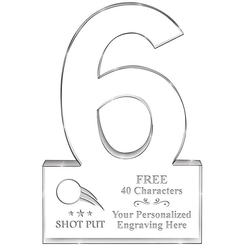 %" 6 YEARS OF SERVICE ACRYLIC