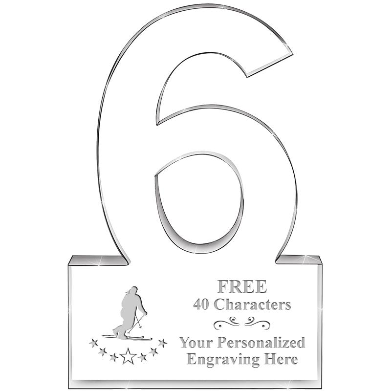 6" 6 YEARS OF SERVICE ACRYLIC