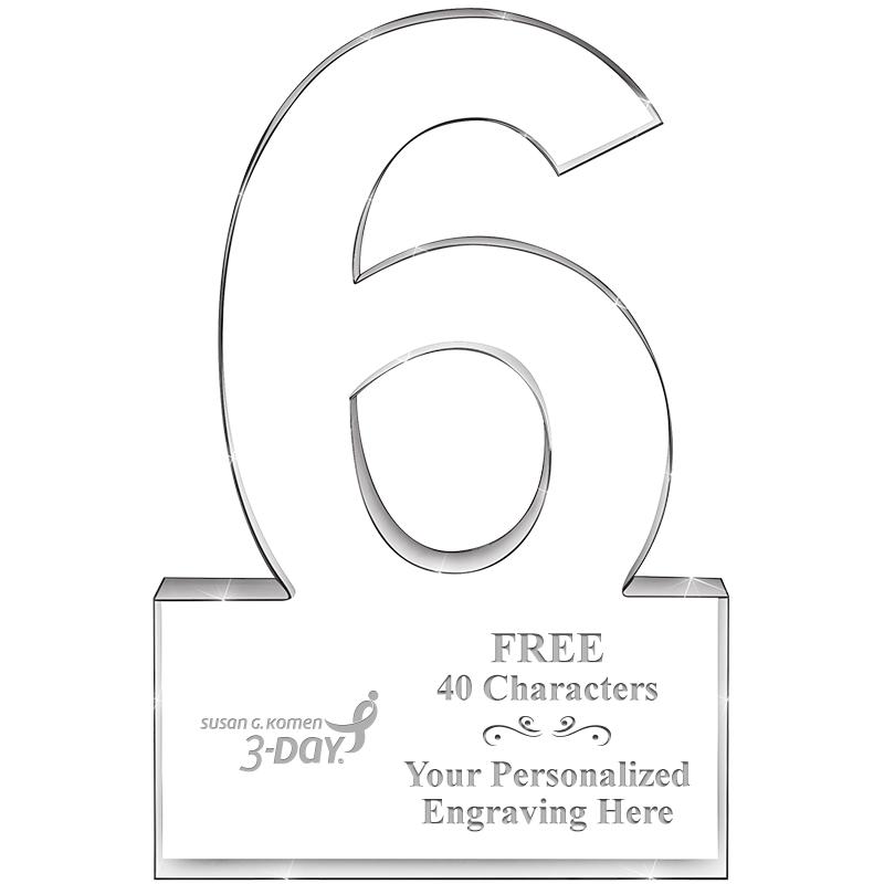 6" 6 YEARS OF SERVICE ACRYLIC