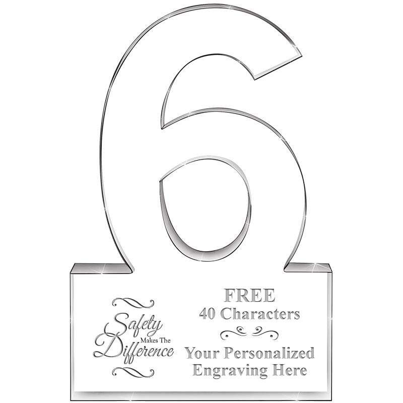 6" 6 YEARS OF SERVICE ACRYLIC