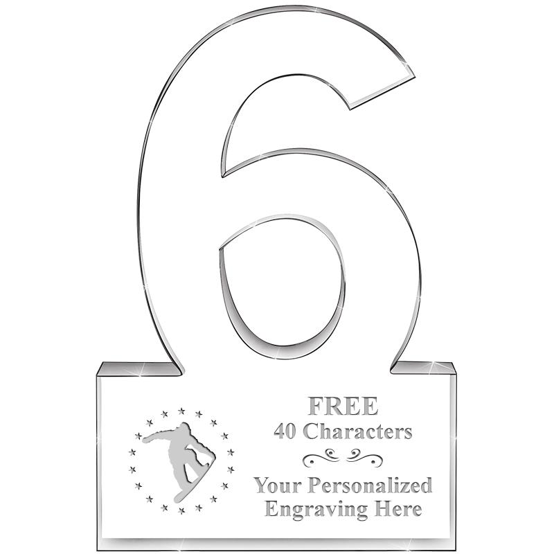 %" 6 YEARS OF SERVICE ACRYLIC