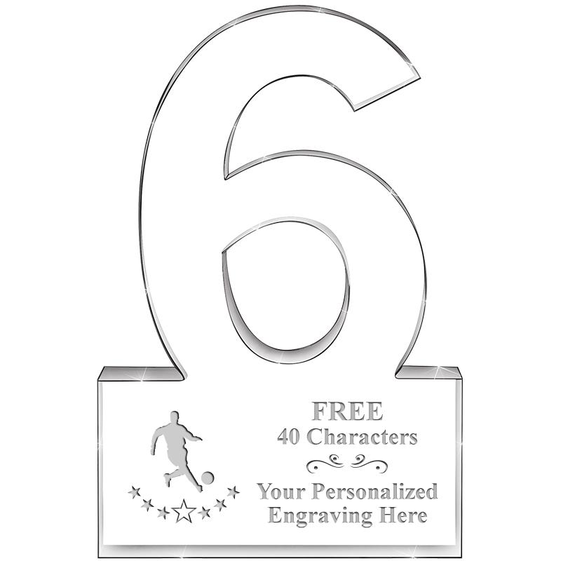 6" 6 YEARS OF SERVICE ACRYLIC