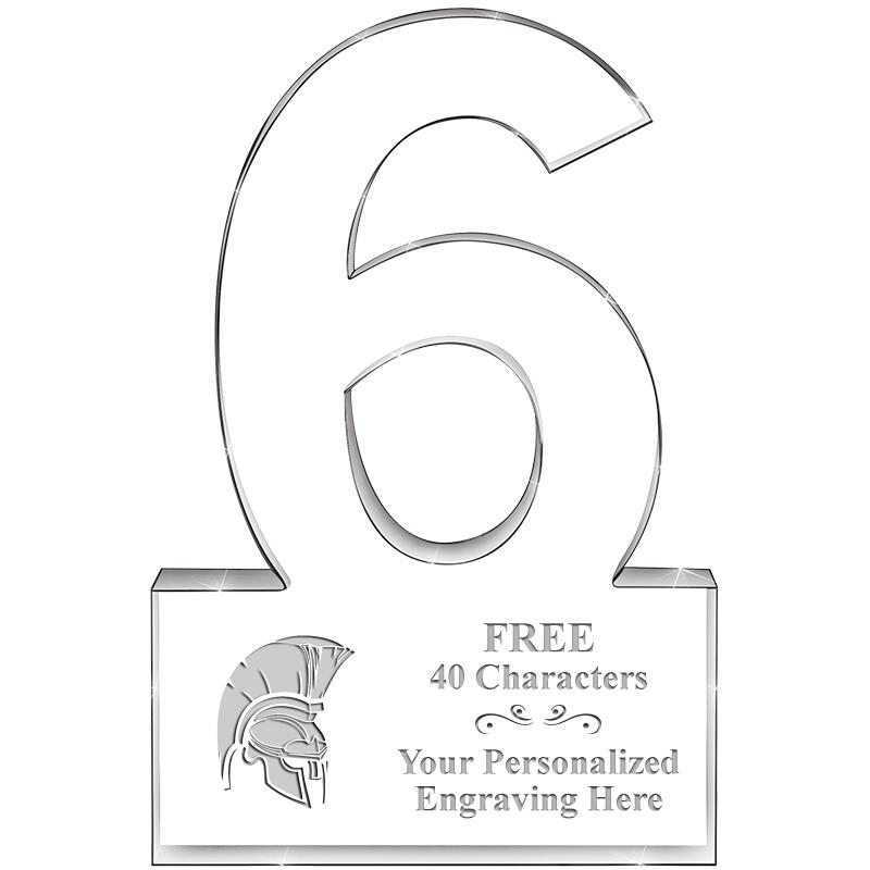 6" 6 YEARS OF SERVICE ACRYLIC