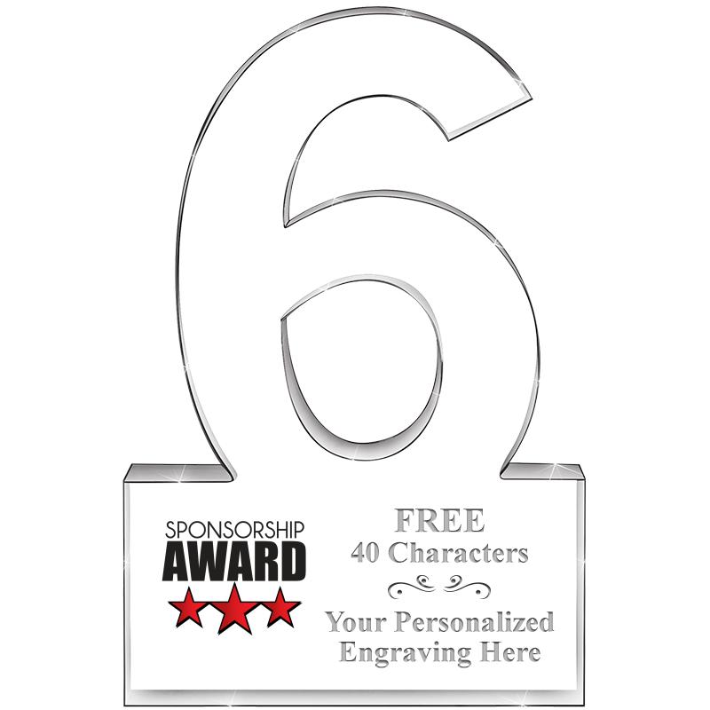 6" 6 YEARS OF SERVICE ACRYLIC