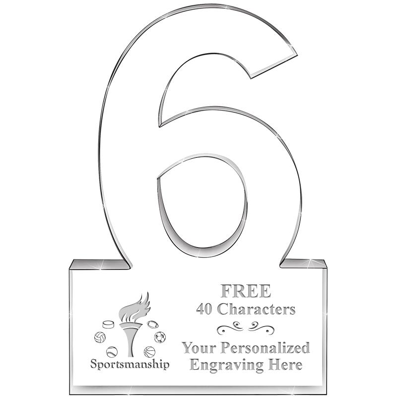 %" 6 YEARS OF SERVICE ACRYLIC