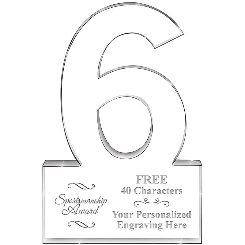 6" 6 YEARS OF SERVICE ACRYLIC