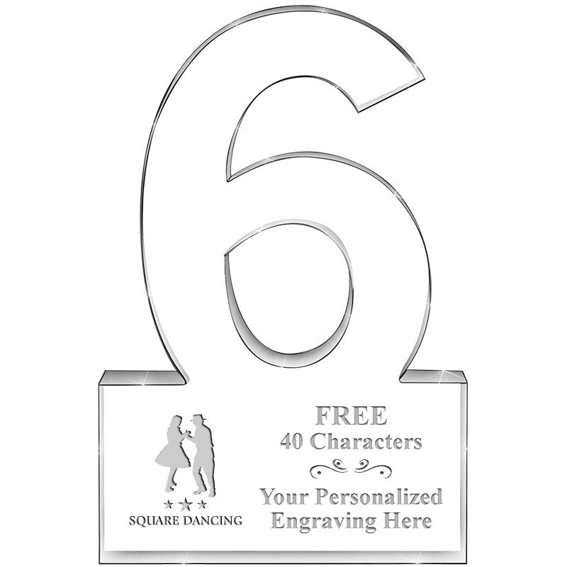 %" 6 YEARS OF SERVICE ACRYLIC