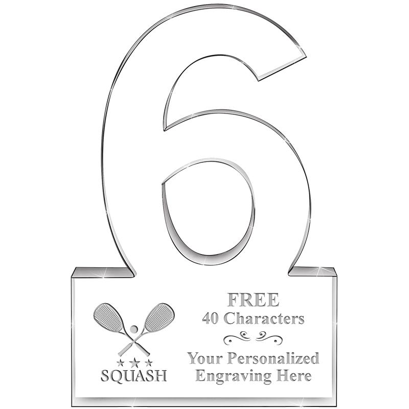 %" 6 YEARS OF SERVICE ACRYLIC