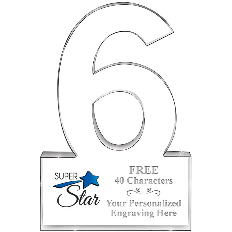 %" 6 YEARS OF SERVICE ACRYLIC