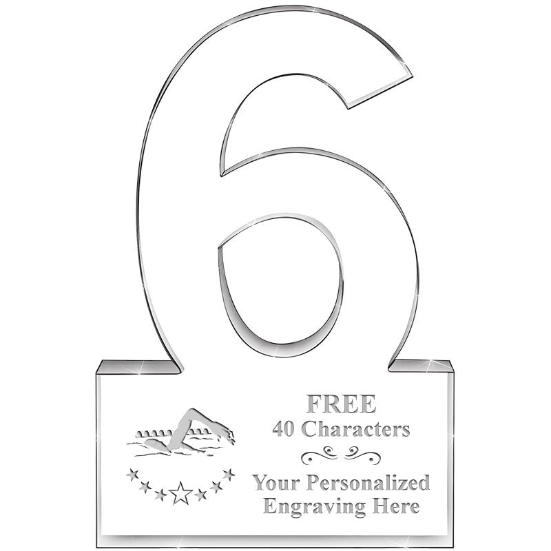 6" 6 YEARS OF SERVICE ACRYLIC