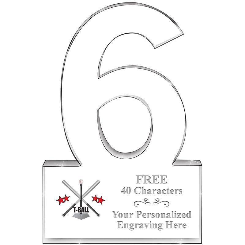 6" 6 YEARS OF SERVICE ACRYLIC