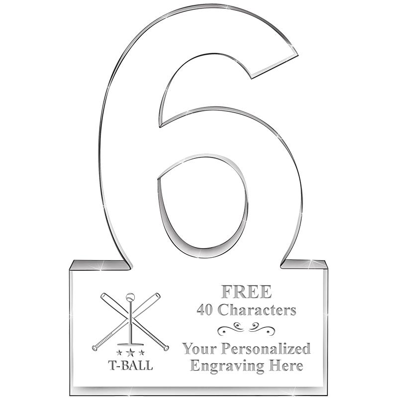 6" 6 YEARS OF SERVICE ACRYLIC