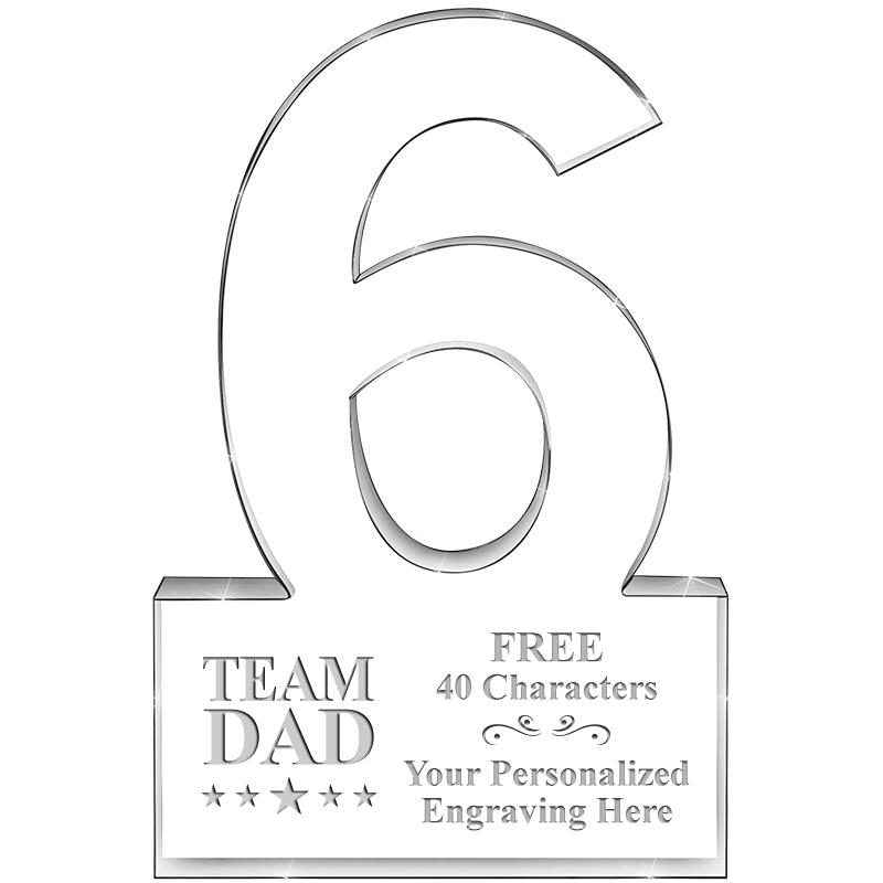 6" 6 YEARS OF SERVICE ACRYLIC