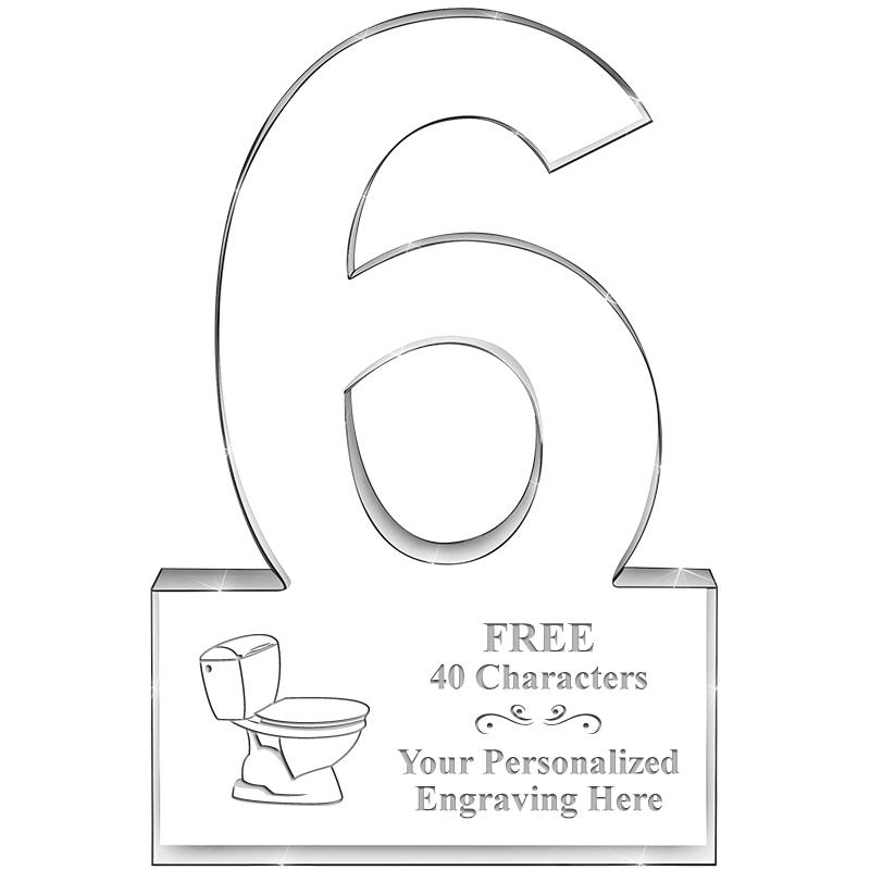 %" 6 YEARS OF SERVICE ACRYLIC