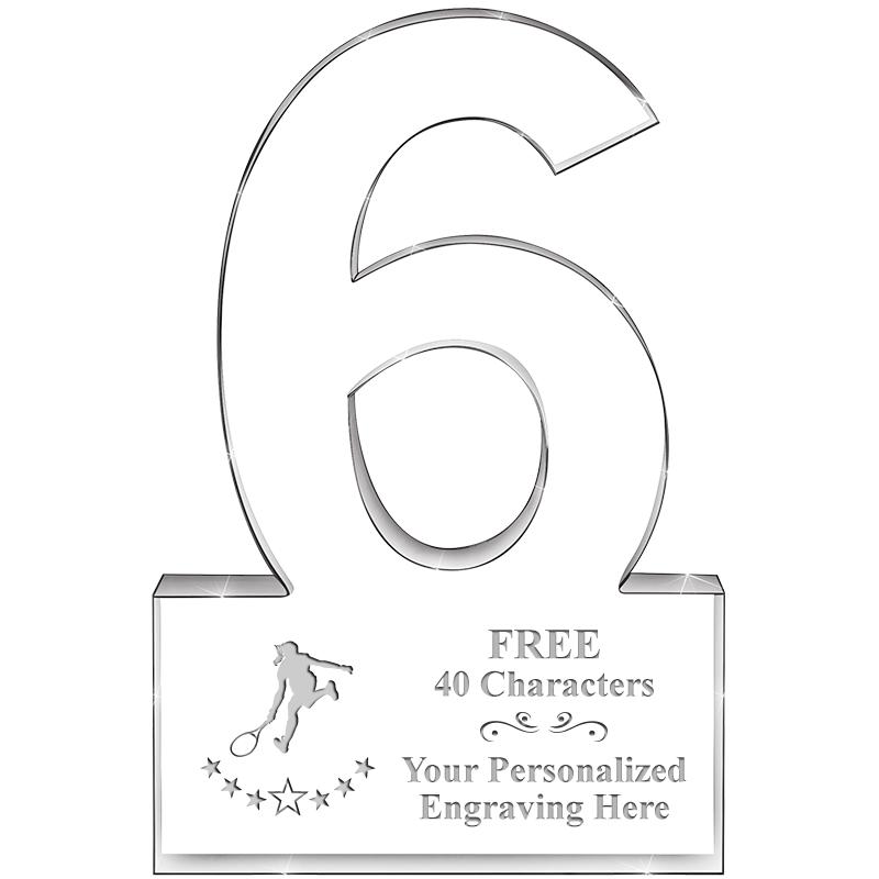 6" 6 YEARS OF SERVICE ACRYLIC