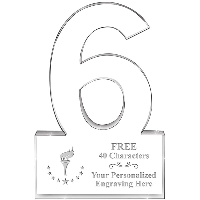 6" 6 YEARS OF SERVICE ACRYLIC
