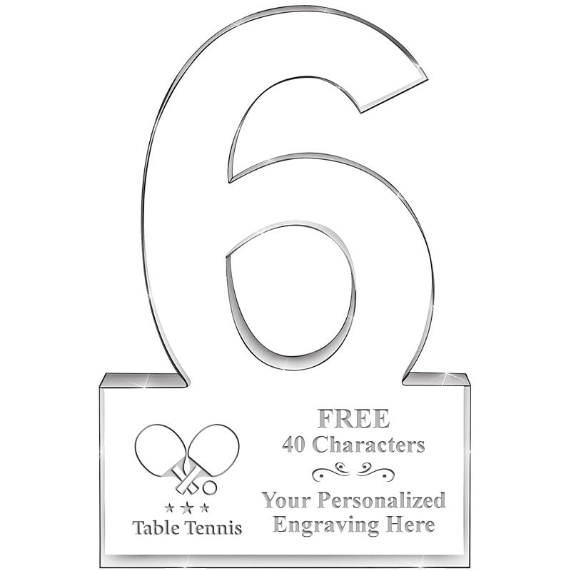 %" 6 YEARS OF SERVICE ACRYLIC