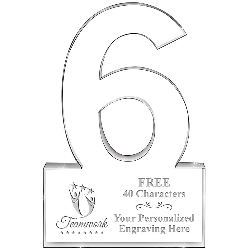 %" 6 YEARS OF SERVICE ACRYLIC