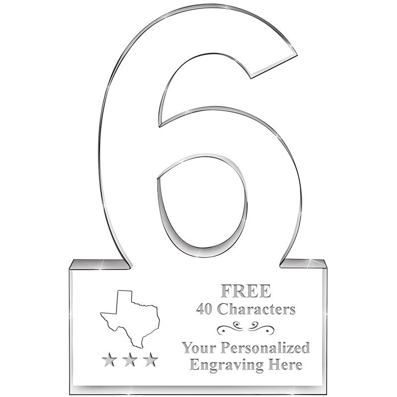 %" 6 YEARS OF SERVICE ACRYLIC